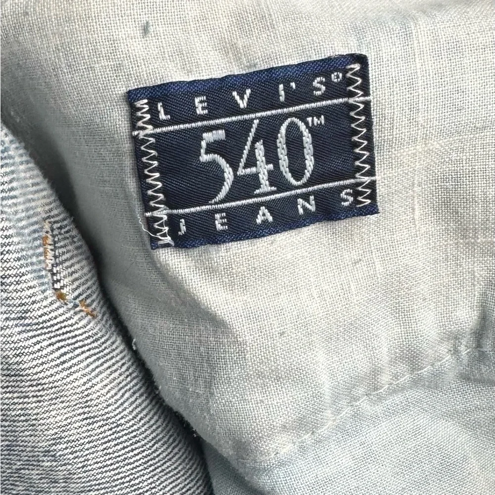 Levis 540 Jeans Blue Acid Wash 90s Denim Made‎ In USA Vintage Mens 34x32